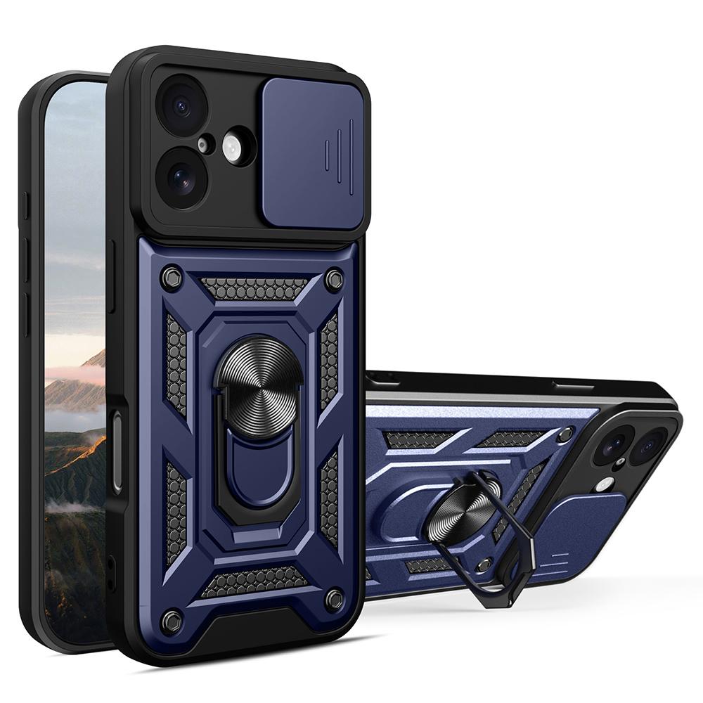 AMORUS For iPhone 17 Case Kickstand PC+TPU Phone Cover with Camera Lens Slider