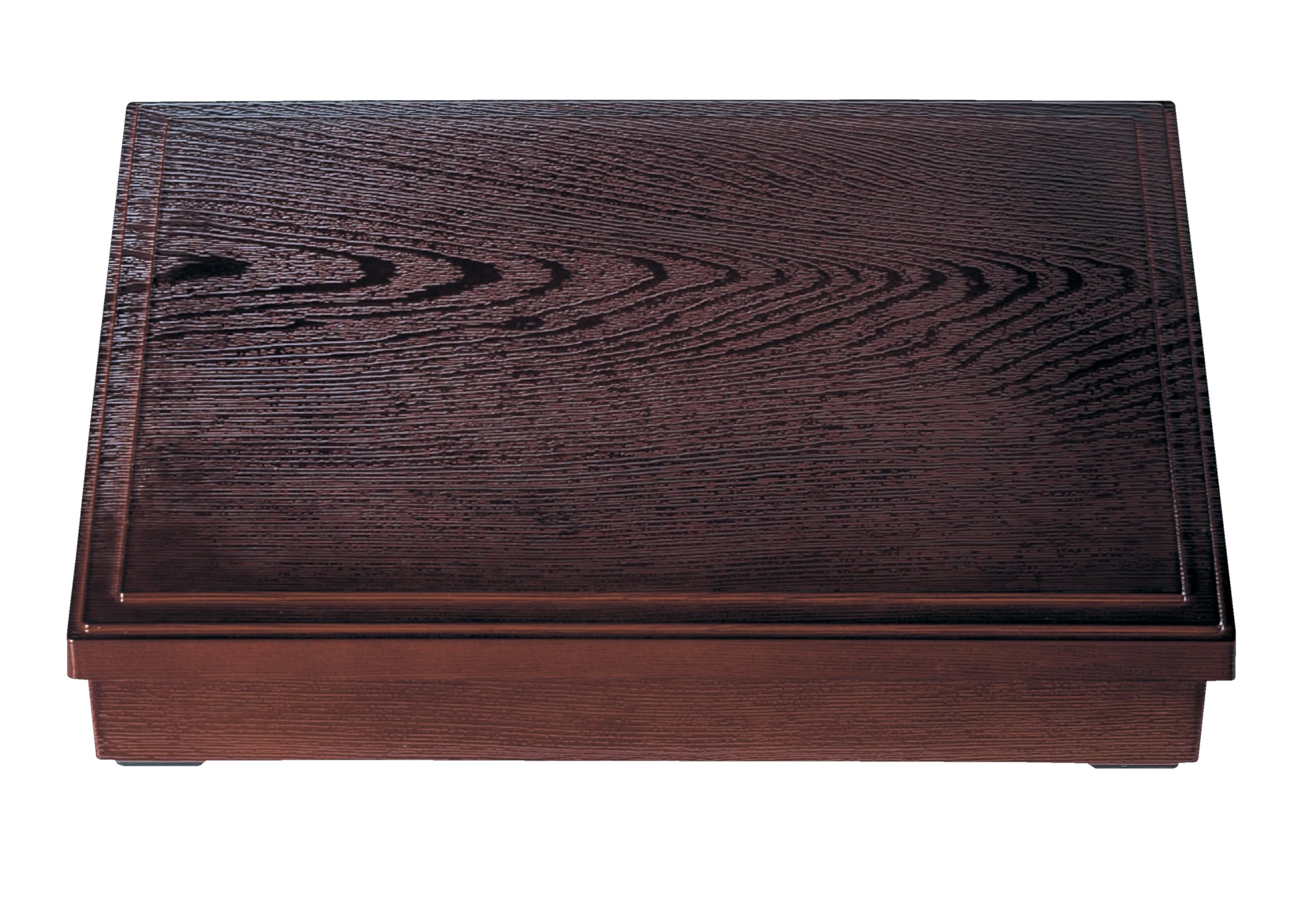 Wakaizumi long wooden bento box with wood grain dark red finish sold Lacquerware, 12-inch pattern, (divider separately) 1-360-5