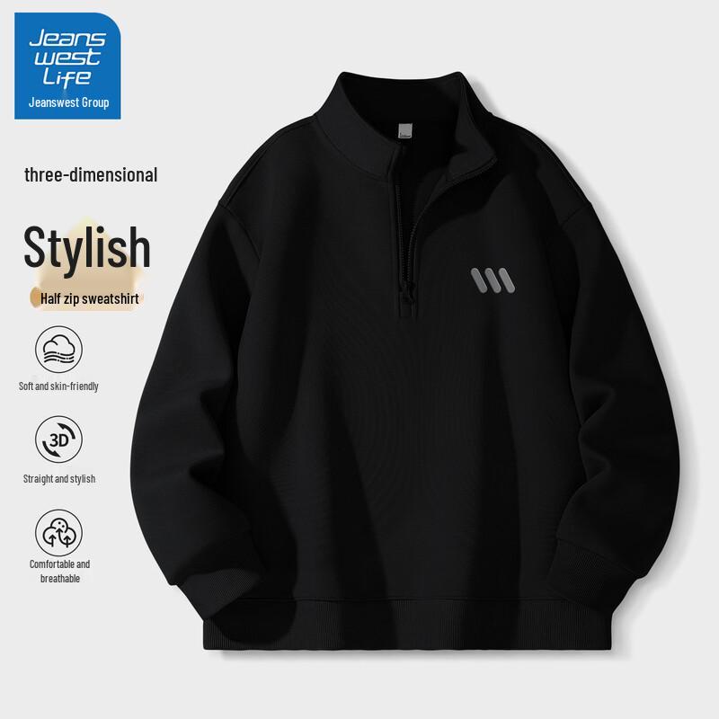 

JEANSWEST LIFE Men s Half-Zip Pullover Sweatshirt 2XL (185)