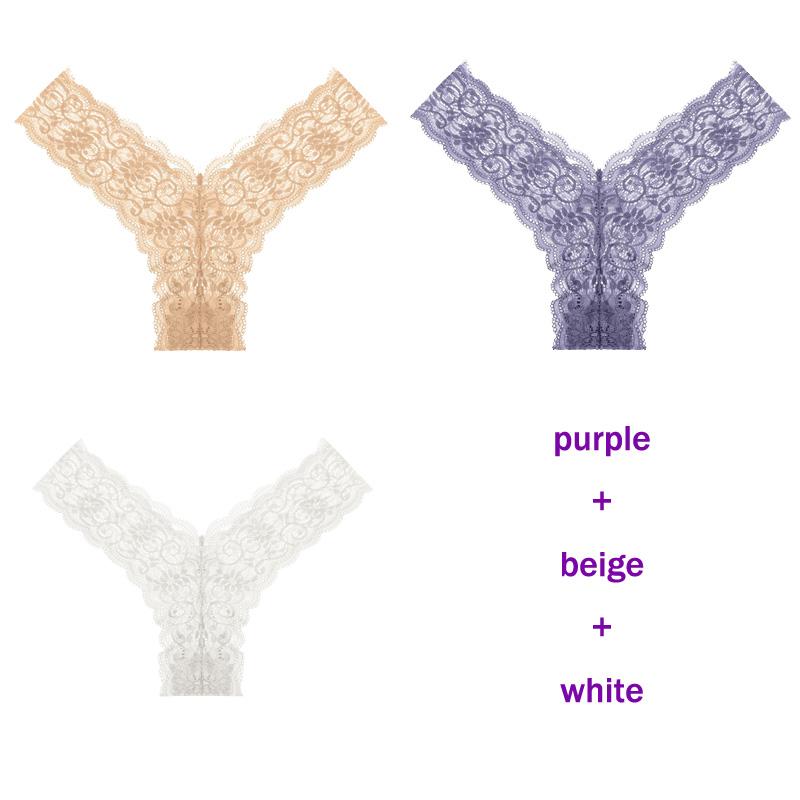 CINOON 3 Teile/los frauen höschen Transparent Low-Taille Unterhose Aushöhlen Tanga Weibliche Nahtlose G-String Sexy Unterwäsche Spitze Dessous panty
