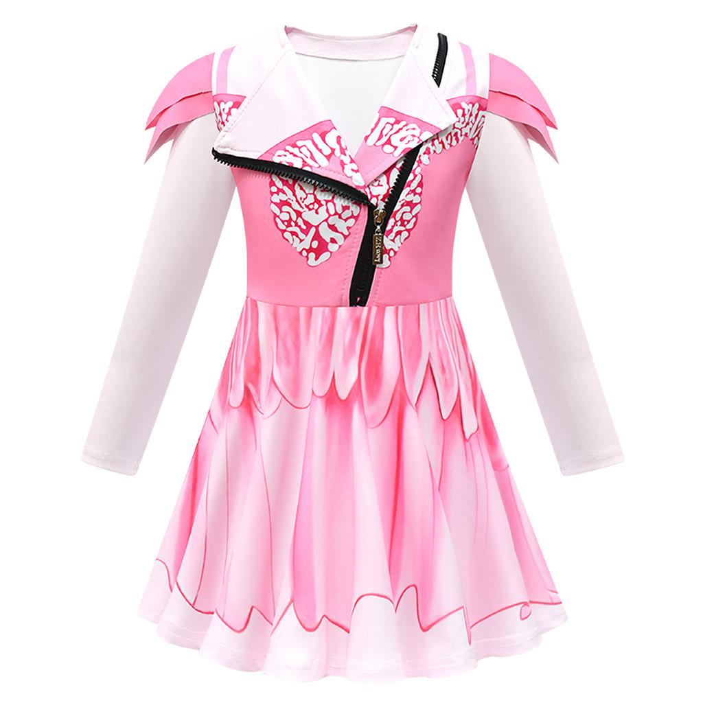 Kids Girls Anime Cartoon Animals Miss Printed Dress Pants Clothes Set Outfit Halloween Cosplay Costumes