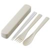 Skater Antibacterial Silent Trio Set Chopsticks Spoon Fork Dull Gray Made In Japan TAC1AG-A