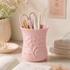 3D Printed Flower Vase Raised Patterns Pen Holder Cosmetics Storage Rack  Living Room Decor