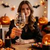 Unique Cup Halloween Wine Glass, Spooky Ghost Cat Witch Pumpkin Drinking Glass for Artistic Kitchen Drinkware Wines, Cocktails, Spirits, Holiday