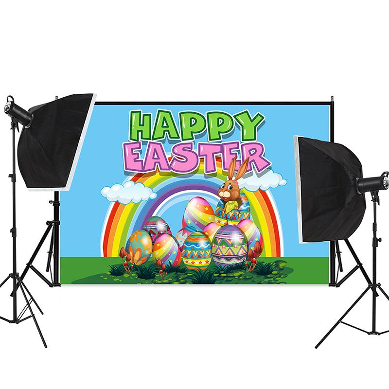 Easter Theme Background Cloth Egg Bunny Backdrop Photography Photographic Party Decor Background Photo Studio