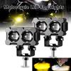Motorcycle LED Spotlights Super Bright Headlights Three-eye Lens Fisheye Two-color Lights Retrofit Waterproof Shock-proof