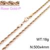 Spot Multi-Size Stainless Steel Twisted Rope Chain Necklace for Couples - Unisex Titanium Steel Design