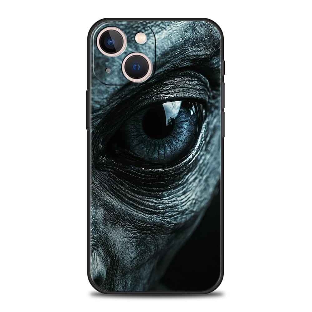 Scary Devil Eye Pattern Phone Case For iPhone 17 16E 15 16 14 13 12 11 Pro Max 7 8 Plus Soft TPU Back Cover