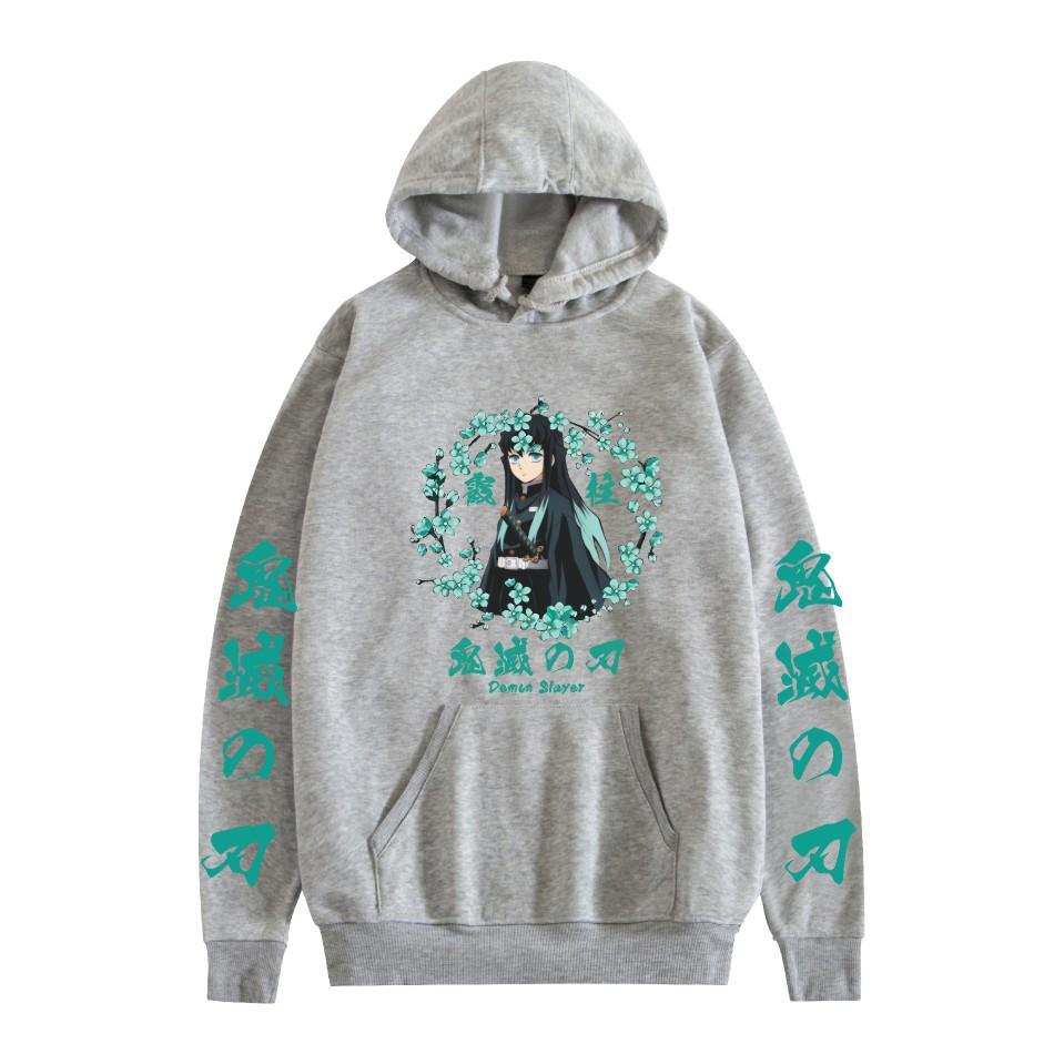 New Demon Slayer Japanese Anime Series Printed Men's Fashion Casual Hooded Long-sleeved Sweatshirt Adult Couple Pullover Top