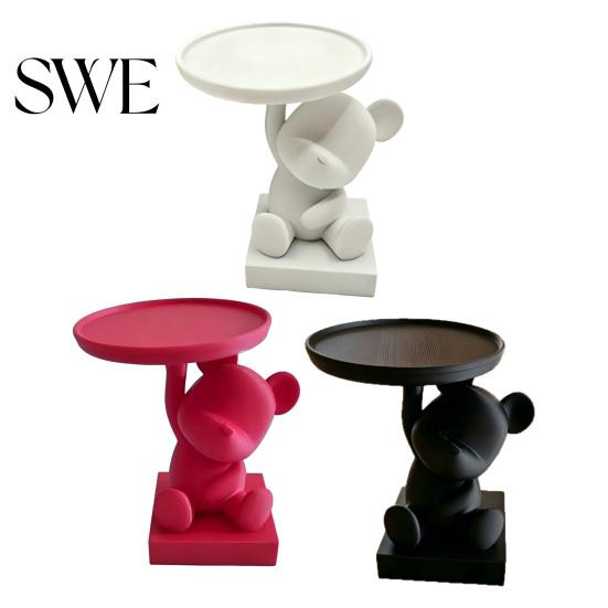 Desk Tidy Polar Bear Key Dish Bowl for Entryway Table 3D Printed Cute Statue Storage Tray with Cartoon Animal Figurine Candy Indoor Home Decor