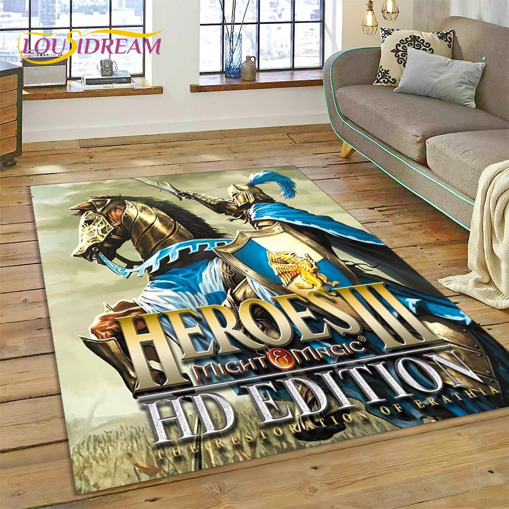HD Heroes of Might and Magic Retro Games Rug Carpet for Living Room Bedroom Decor,Floor Mat Non-slip Decoration for Sofa Doormat