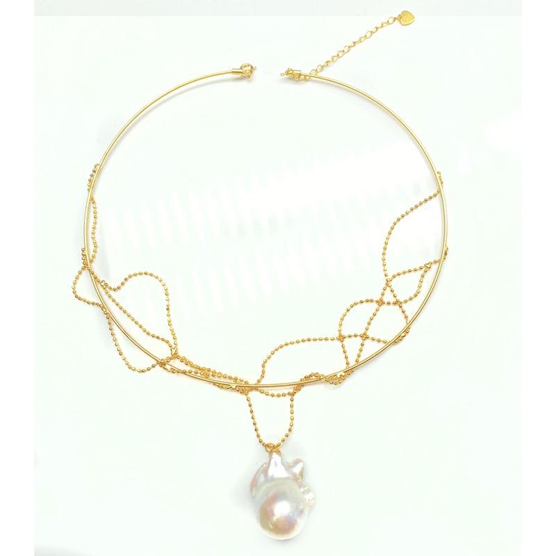 

Подвеска в стиле барокко с медным покрытием, ожерелье-воротник, дизайн цепочки на ключицу, темперамент, светская львица, стиль ниши