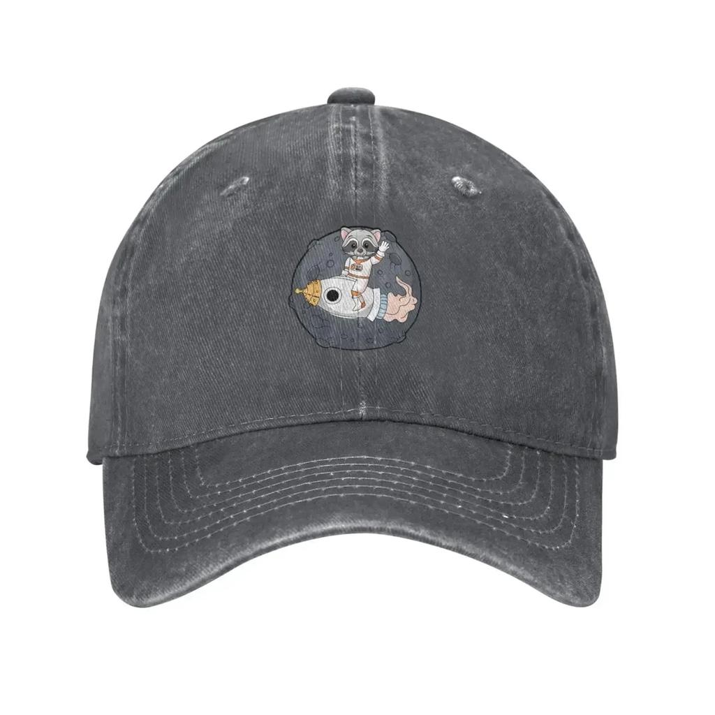 Cute Raccoon in Space Baseball Cap for Unisex WoUnisex Vintage Trucker Hat Hats Dad Caps