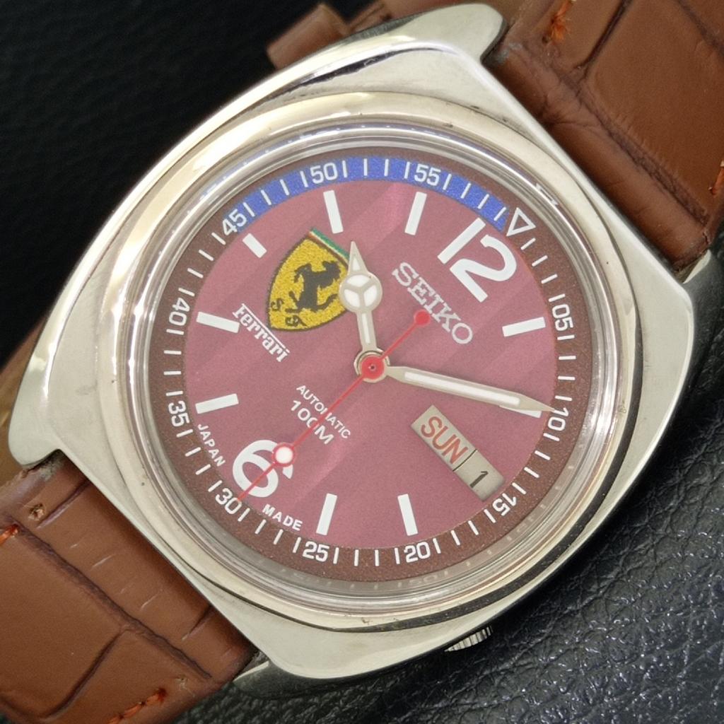 

SEIKO VINTAGE AUTOMATIC 7009A JAPAN MENS FERRARI DIAL WATCH a700414-5 R203-a700414