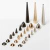 Clous à pointes Rivets Métal Argenté Rivets Décoratifs Punk, 10 Pièces Rivets Pointus à Visser Boucles Bouton Gothique pour Artisanat DIY