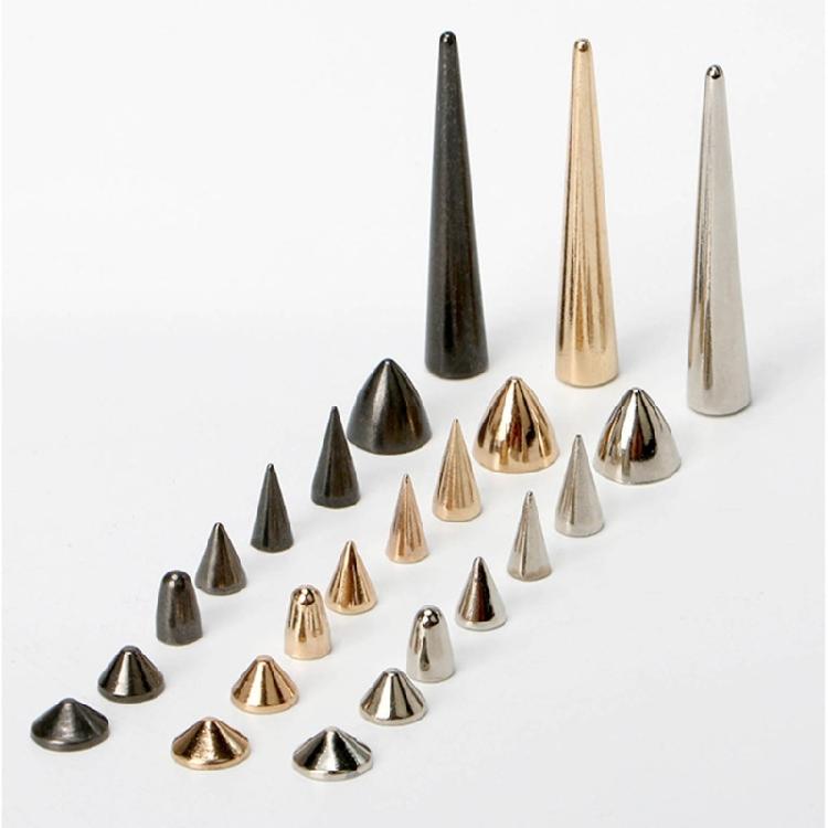 Clous à pointes Rivets Métal Argenté Rivets Décoratifs Punk, 10 Pièces Rivets Pointus à Visser Boucles Bouton Gothique pour Artisanat DIY