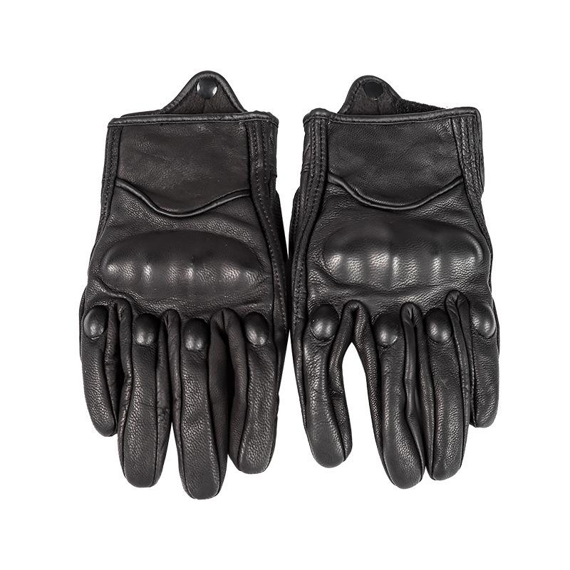 

Plus Size Winter Sheepskin Motorcycle Gloves - Warm & Windproof Full Finger Protection L чёрный