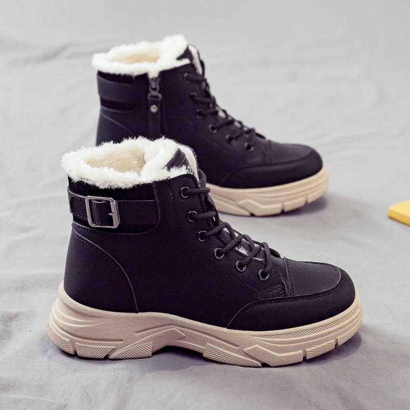 22 Autumn and Winter Large Size Winter New Snow Boots Short Boots Thermal Cotton Shoes Velvet Martin Boots