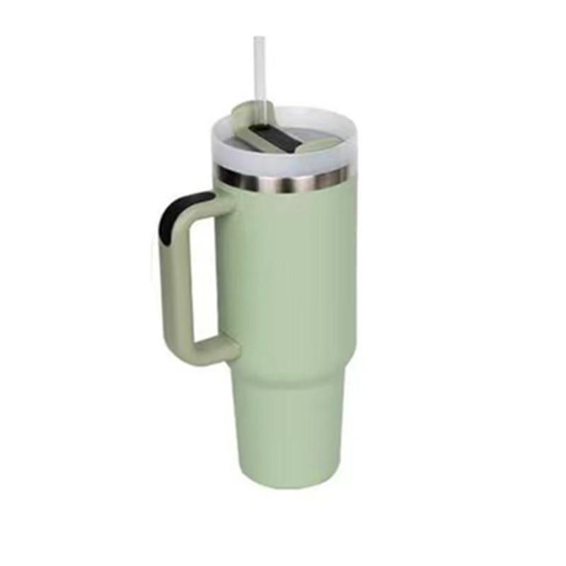 Insulated Stainless Steel Mug With Straw For Car 304 Steel 12-24 Hours Thermal Performance