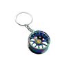 Gold Silver Black Car Wheel Keychain with Laser Logo: A Stylish Metal Accessory
