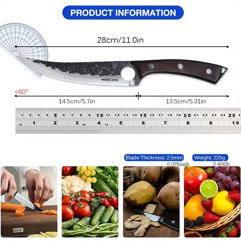 Stainless Steel Boning Knife w/Knife Sheath Fruit Knife Handmade Forged Knife Peeling Knife Fruit Vegetable Fish Meat Cleaver