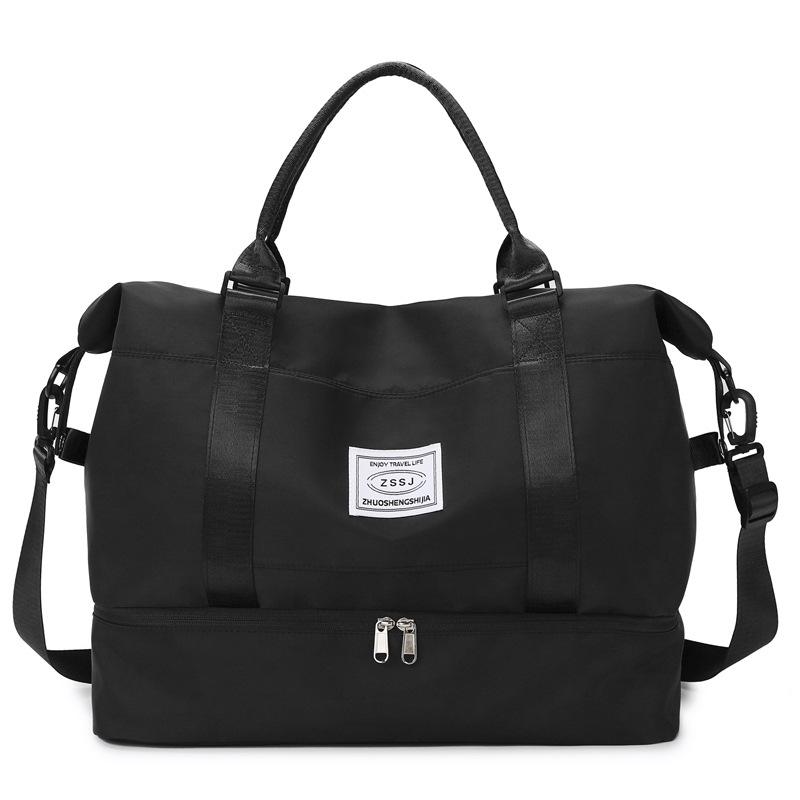 Portable Travel Bag with Large Capacity, Shoe Compartment, and Wet/Dry Separation for Swimming and Fitness