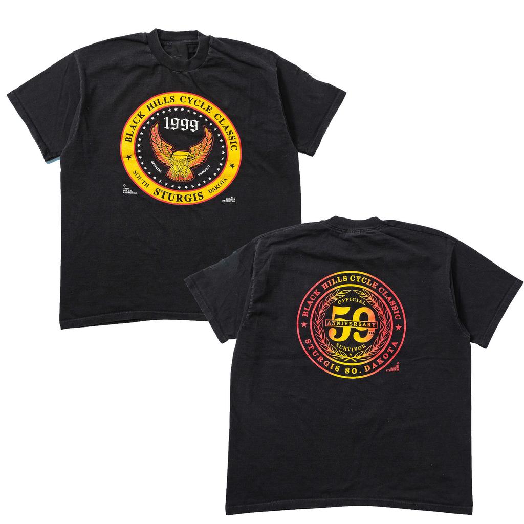 Vintage Styles 1999 Black Hills Cycle Classic T-Shirt Larg