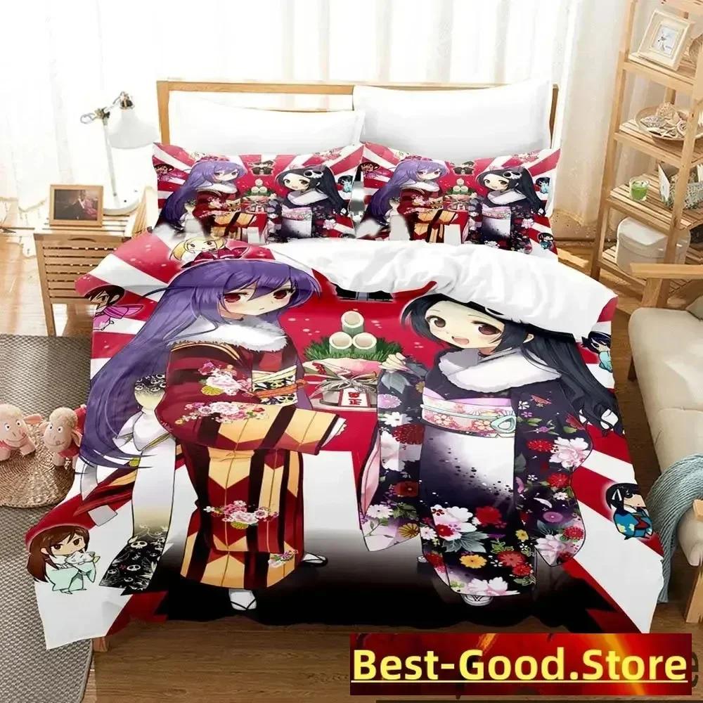 3D Print Anime The World God Only Knows Bedding Set Boys Girls Twin Queen King Size Duvet Cover Pillowcase Bed Boys Adult