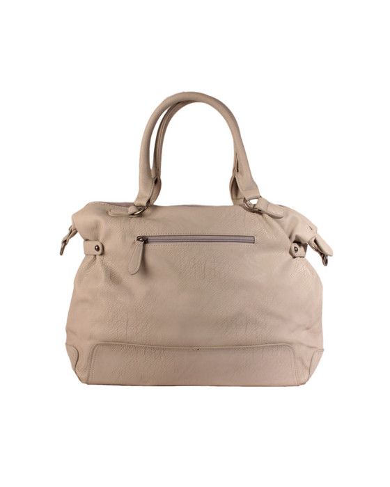 Sac à main - Le Temps des Cerises - Mastic - Porté main ou bandoulière - Fermeture zippée - 1 poche intérieure