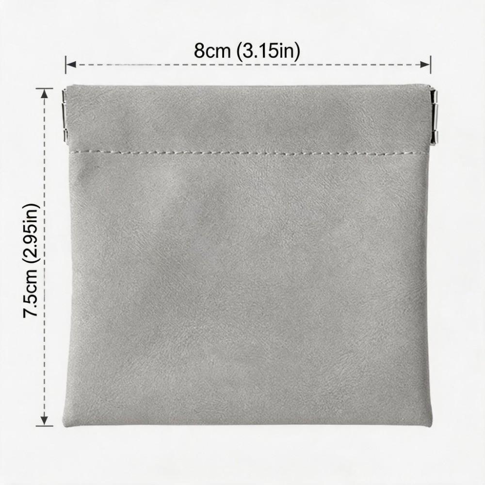 PU Leather Pocket Cosmetic Bag Squeeze Top Compact Makeup Storage Bag Self Closing Waterproof Travel Makeup Bag Travel