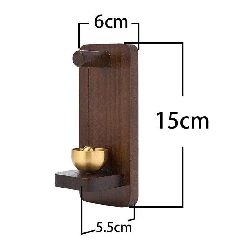 Creative Chinese-Style Solid Wood Doorbell, Wooden Refrigerator Magnet, Home Decoration For Good Fortune And Prosperity.