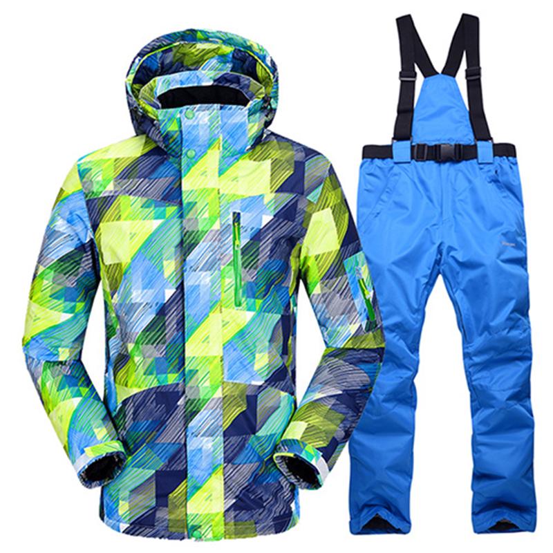 Men's Winter Ski Jackets Outdoor Warm Windproof Waterproof Snowboarding Jacket Hooded Mountain Coat Skiing Jacket for Male