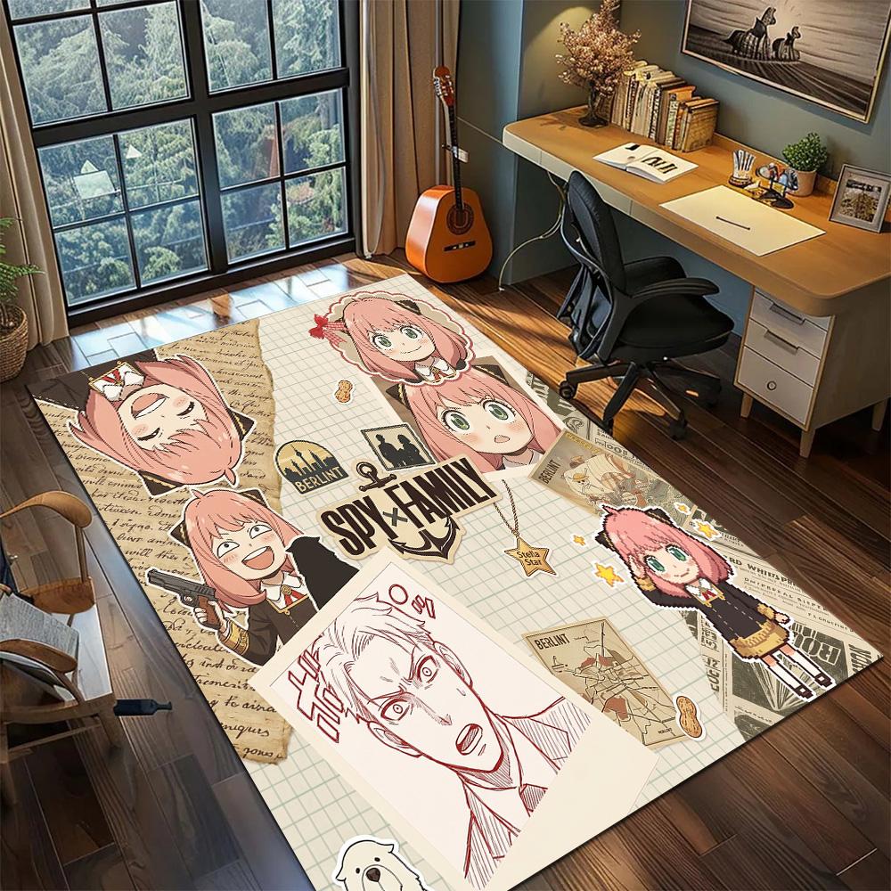 SPY×FAMILY Carpet Floor Mat Home Room Decor Gamer Bedroom Washable Non Slip Large Area YUN6512