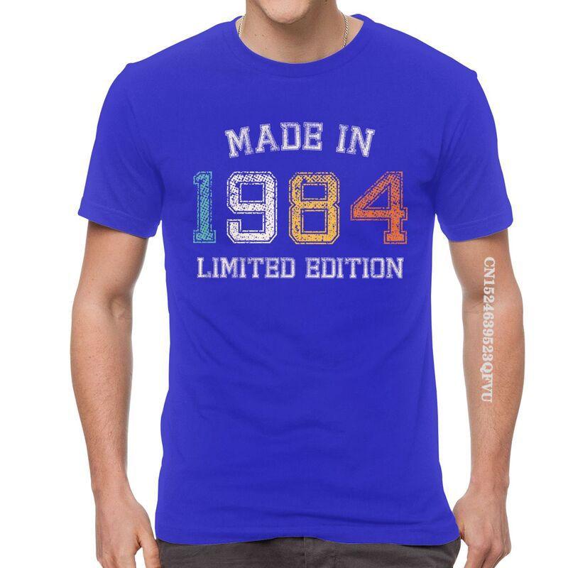 Born In 1984 Tshirts Men Men Streetwear T Shirts Made In 1984 Birth Year EMO Men  Tshirt Cotton Oversized Tee Tops Clothes