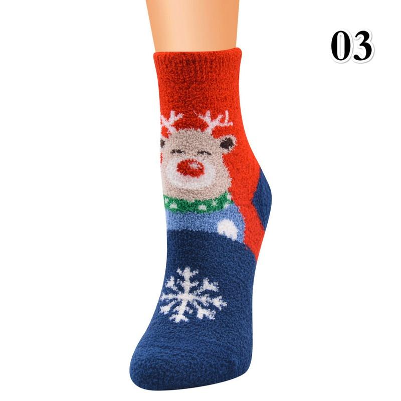 

Женские рождественские носки Coral Velvet Santa Claus Snowman Socks 3