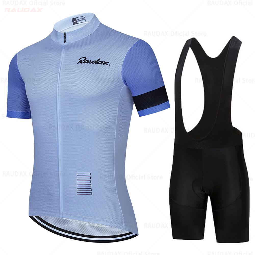 Cycling Jersey 2026 Team Raudax Cycling Clothing 19D Mountain Bike Bib Shorts MEN Bike Jersey Set Ropa Ciclismo Hombre