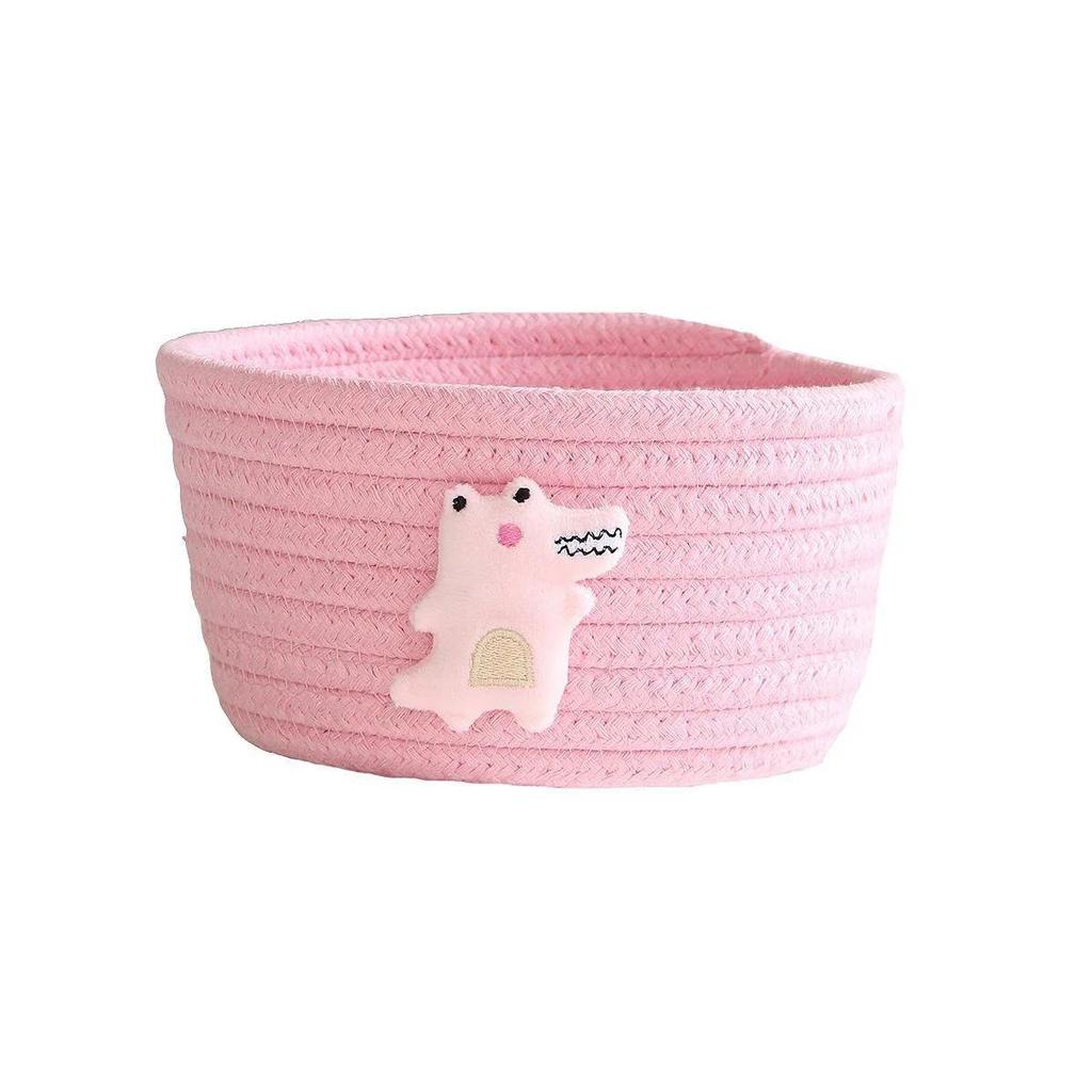 Cotton Rope Storage Basket Weaving Nordic Simple Desktop Sundries Cotton Storage Box Number Cartoons Storage Box