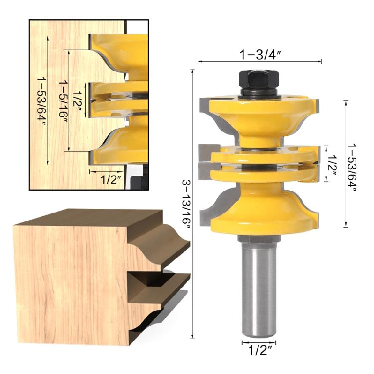 Practical 12mm 1/2Shank Entry Interior Door Ogee Wood Router Bit for Woodworking