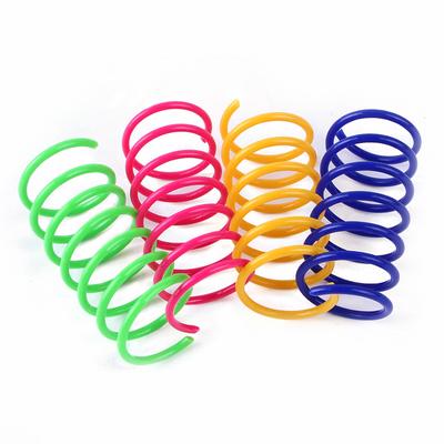 4pcs Kitten Cat Toys Durable Cat Spring Toy Colorful Springs Cat Pet Toy Coil Spiral Springs Pet Cat Interactive Toys