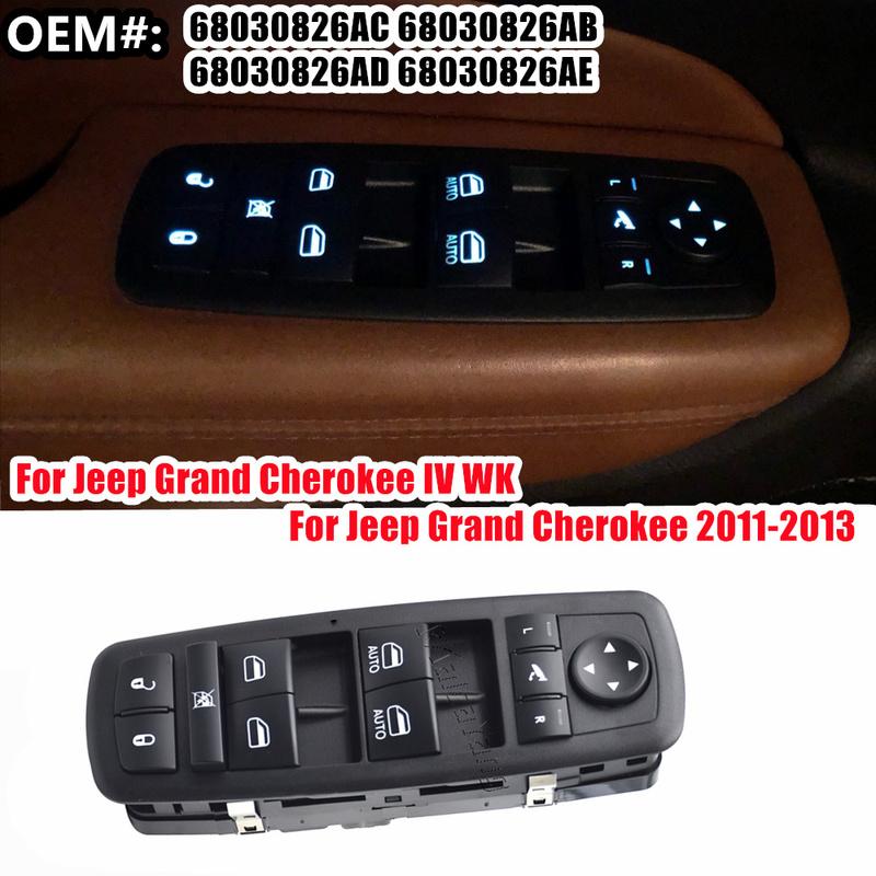 Window Lifter Switch Front Left With folding function for Jeep Grand Cherokee IV WK 2011 2012 2013 Auto Parts