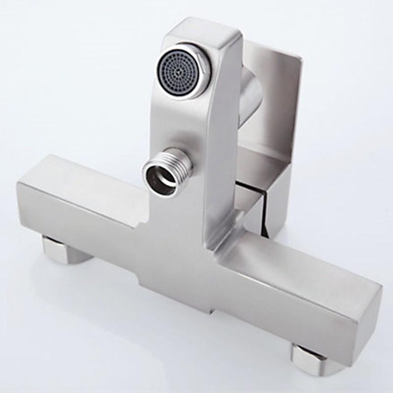 Bathroom Hot And Cold Water Mixing Valve Faucet Stainless Steel Bathtub Water Tap Household Shower Set
