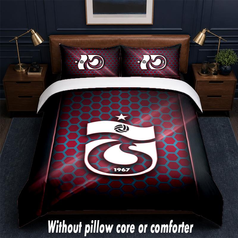 Trabzonspor FC Design Bed Bedding Set 1 Duvet Cover + 2 Pillowcases Soft Breathable Household Bed Linens