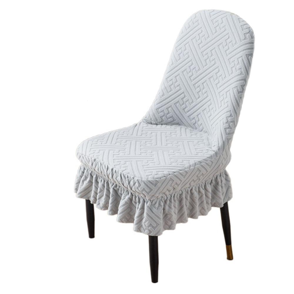 Dustproof Curved Seat Cover Soft Chair Protective Case Jacquard Arc Chair Cover  Household