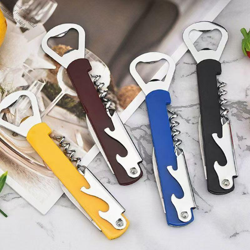 Compact Stainless Steel Seahorse Multi-functional Corkscrew & Wine Opener