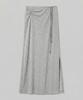 CHICKS Metal Tip Strap Drape Maxi Skirt Black