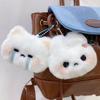 Cute Plush Bunny Teddy Bear Crying and Angry Expression Pendant Student Backpack Decoration Accessories Super Cute Keychain