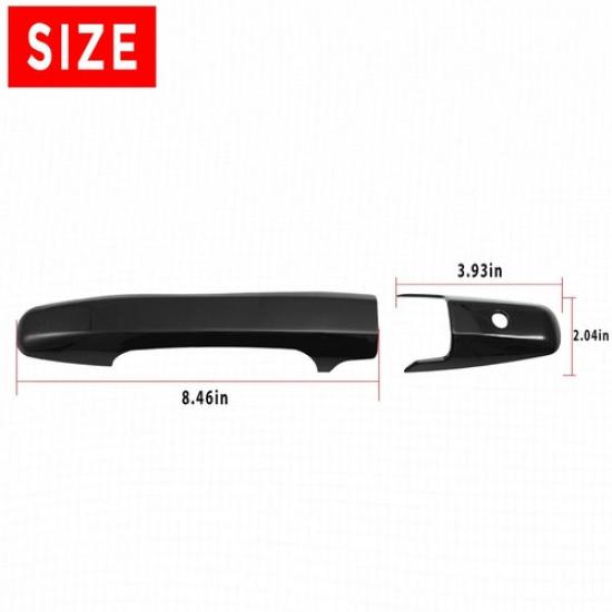 Glossy Piano Black Car Door Handle Bowl Cover Trim For Honda Civic 2006-2011