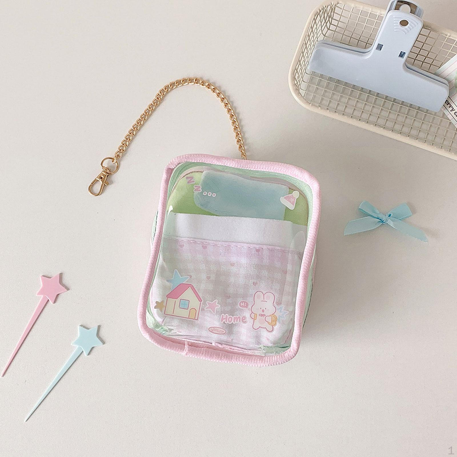 

Clear Figure Display Bag PVC Waterproof Doll Storage for Lipstick Cards Keys