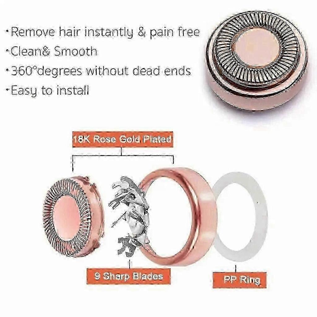 4 Stück Ersatzköpfe für Finishing Touch Flawless Gesichtshaarentferner - Schmerzfreie & Effektive Gesichtshaarentfernung für Frauen, Ersatzklingen