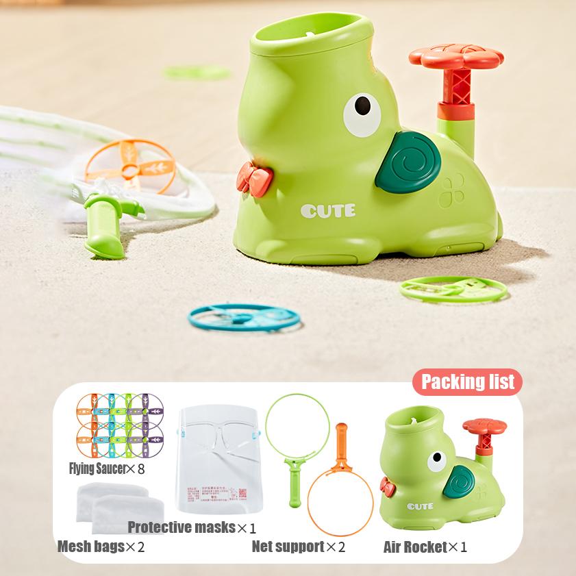 Air Ejection Launcher Toy Outdoor Soaring Ejectio Flying Disc Flying Saucer Foot Launcher Kids Jump Sport Games Toy for Children